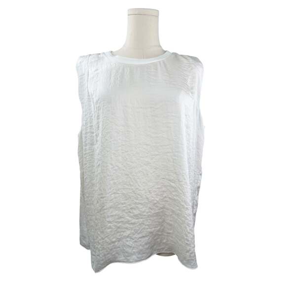 cabi Tops - cabi White Sleeveless Crew Neck Blouse Top Size M